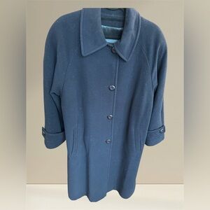 Vintage HOLT RENFREW Navy Wool Cashmere Coat